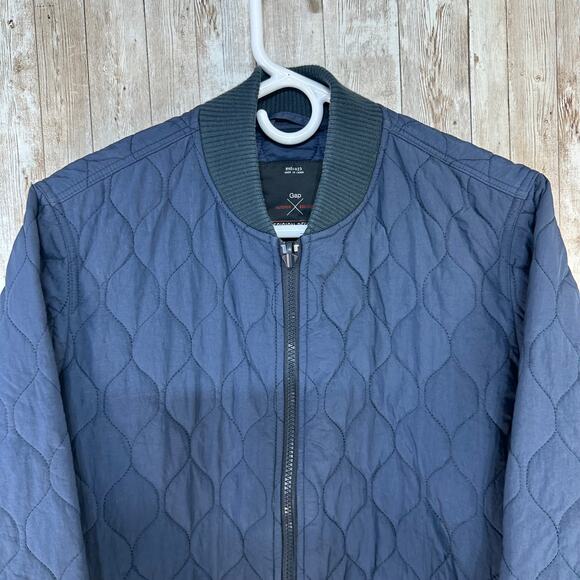 Gap‎ Outdoor Edition Jacket Mens S Navy Blue Quilted Full Zip Lightweight Travel - Picture 4 of 9